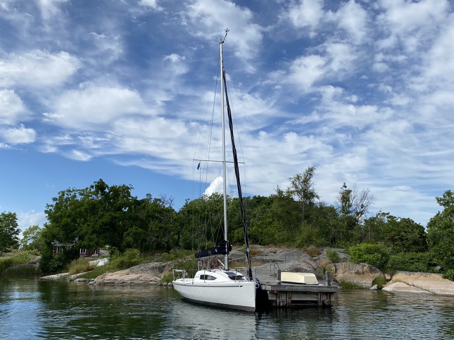 At the dock at my brothers family place in Stockholm Archipelago