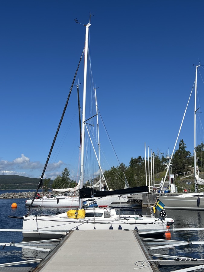 At the dock at my brothers family place in Stockholm Archipelago